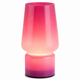 Open Top Glass LED Lamp in Pink
