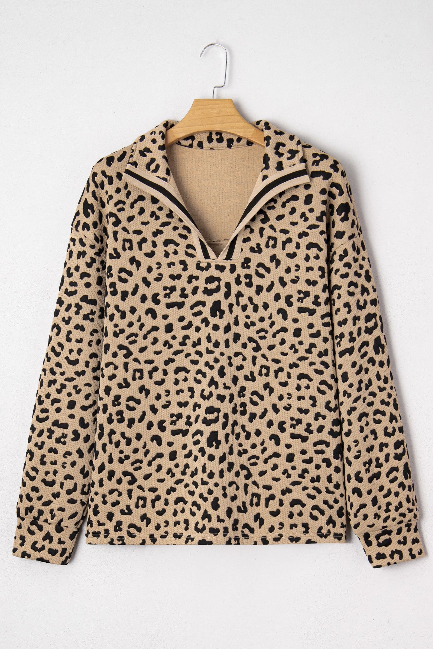 Threaded Pear Tru Polo Collar Pullover Top
