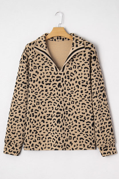 Threaded Pear Tru Polo Collar Pullover Top