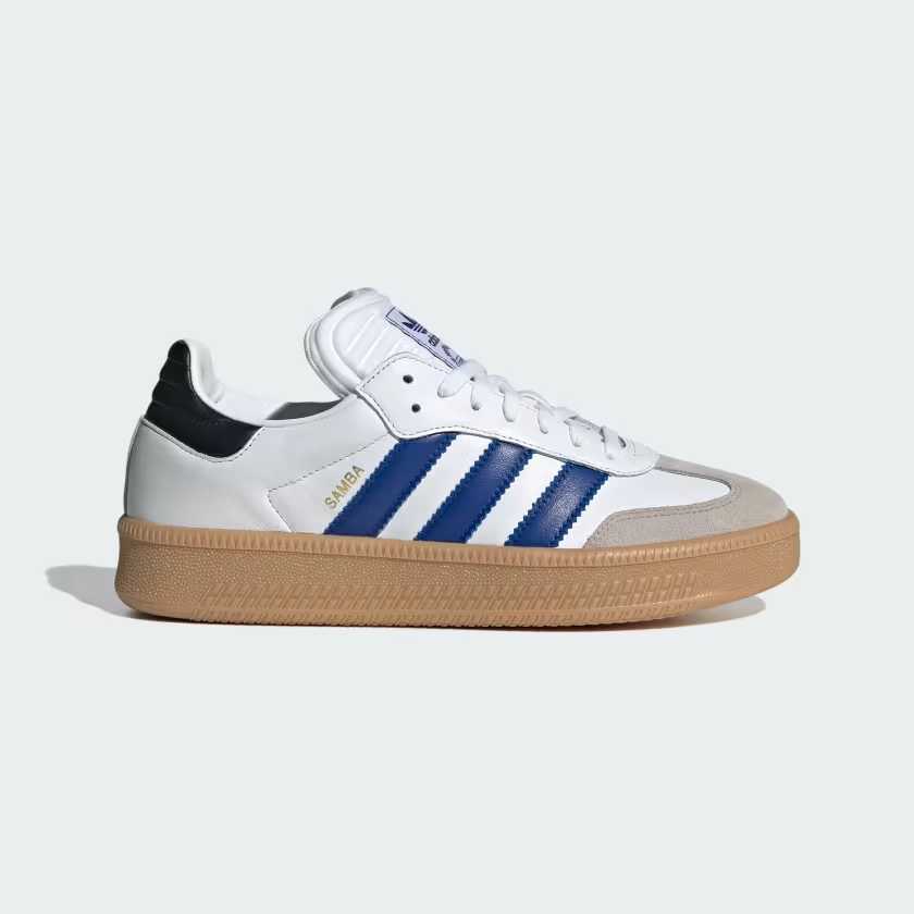 adidas Samba XLG Men's Sneakers — White/Blue Leather Low-Top