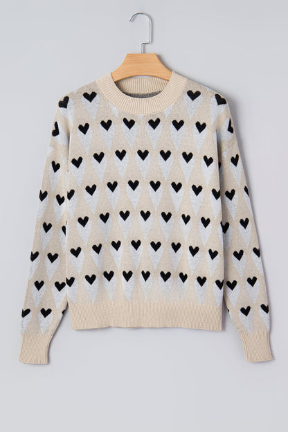 Threaded Pear Aspyn Ribbed Trim Loose Sweater