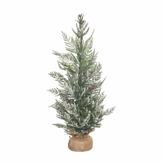 24 Inch Multicolor Christmas Relaxed Leaf Artificial Tree Perfect for Holiday Decor