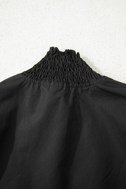 Threaded Pear Estrella Flounce Sleeve Trim Blouse