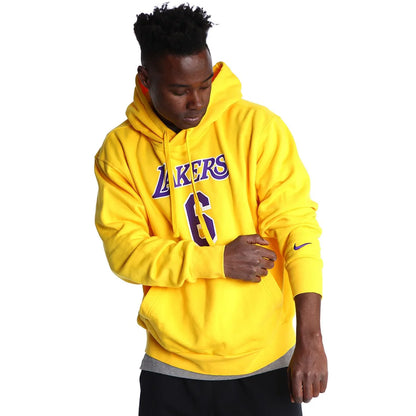 Nike Men's NBA La Lakers Lebron James #6 Fleece Pullover Hoodie