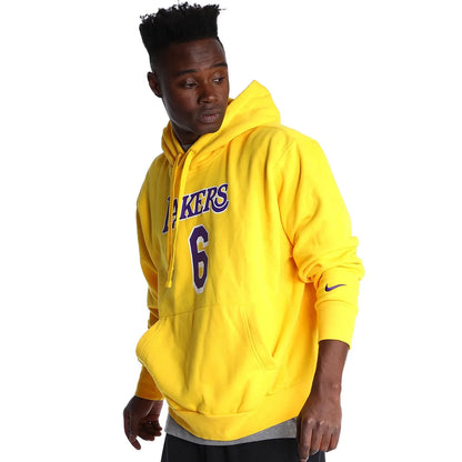 Nike Men's NBA La Lakers Lebron James #6 Fleece Pullover Hoodie