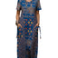 Blue Multicolor Boho Print