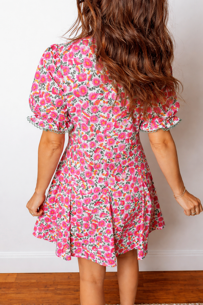 Threaded Pear Annika Bubble Sleeve Mini Dress