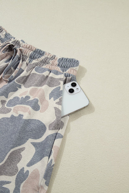 Threaded Pear Mya Camo Loose Tee Set