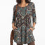 Brown Turquoise Boho Print