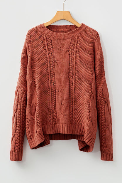 Threaded Pear Willaira Slouchy Textured Knit Sweater