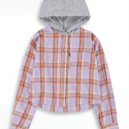 Lavender/Orange Plaid-