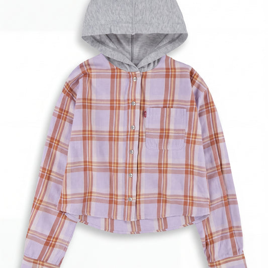 Lavender/Orange Plaid-