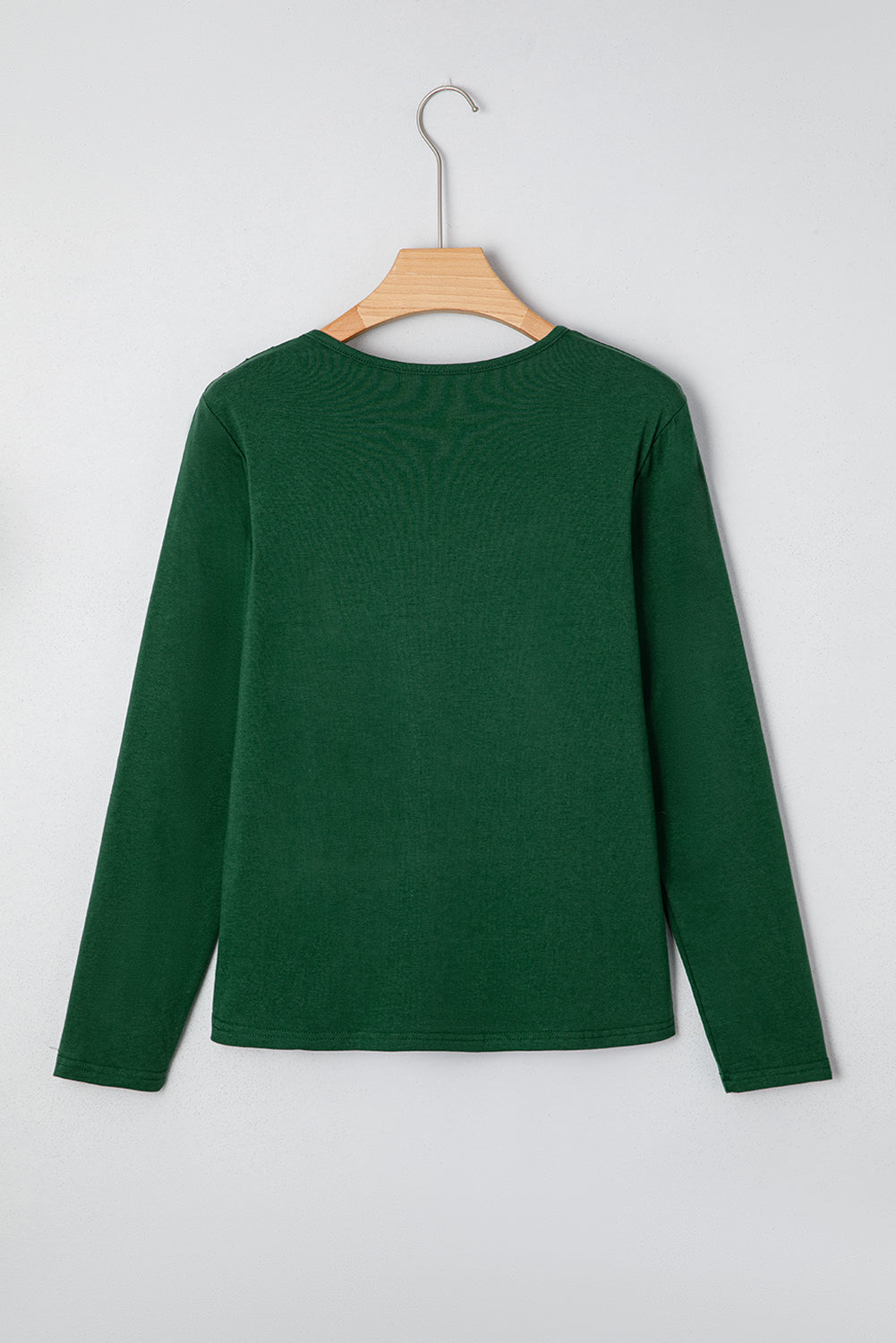 Threaded Pear Alejandra Detail Solid Color Long Sleeve Top