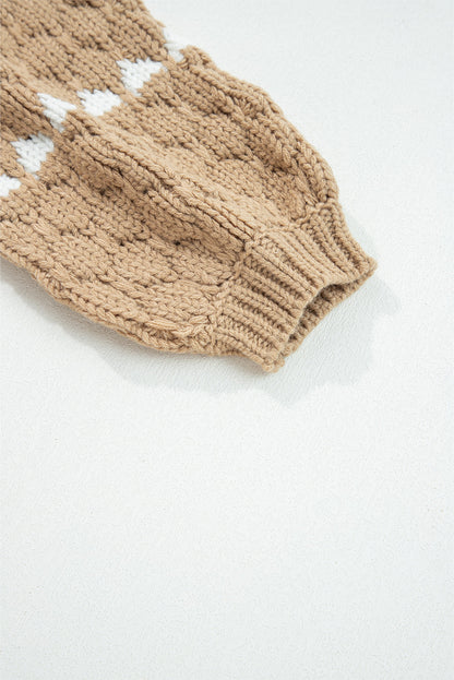 Threaded Pear Avery Puff Sleeve Baggy Sweater