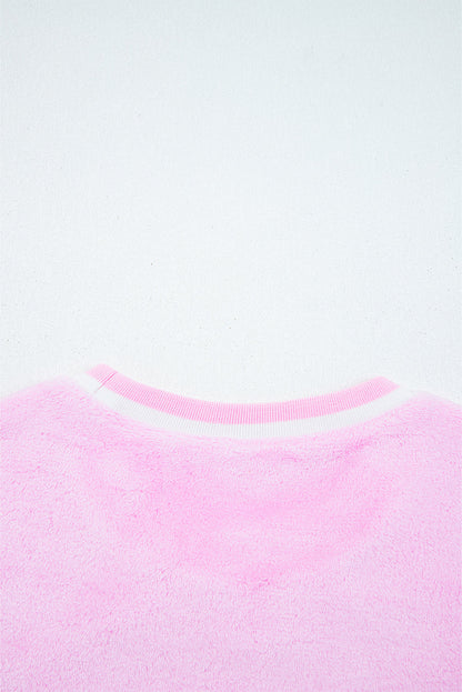Threaded Pear Naya Merry Graphic Plush Pullover