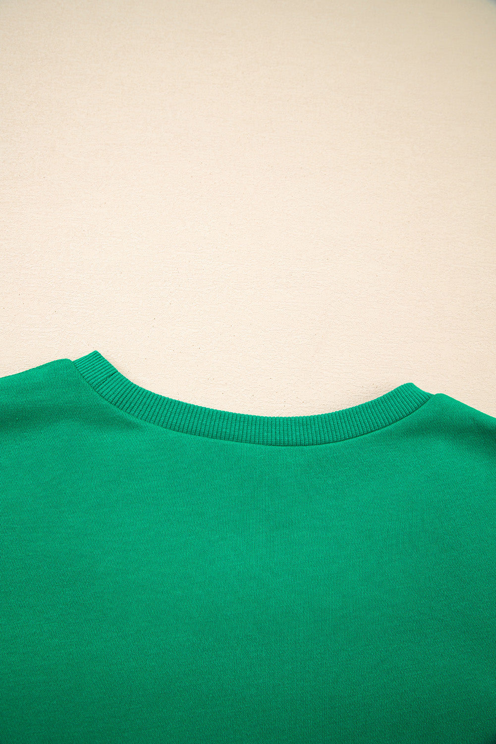 Threaded Pear Luz Embroidered Christmas Holiday Sweatshirt