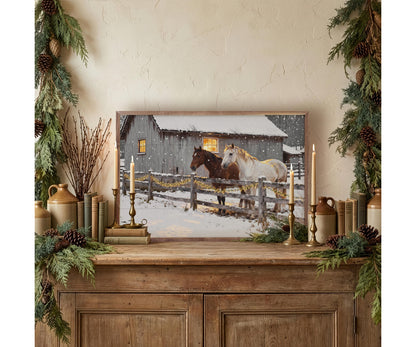 Kendrick Home Two Horses In The Snow