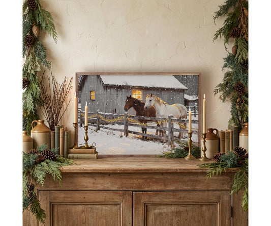 Kendrick Home Two Horses In The Snow