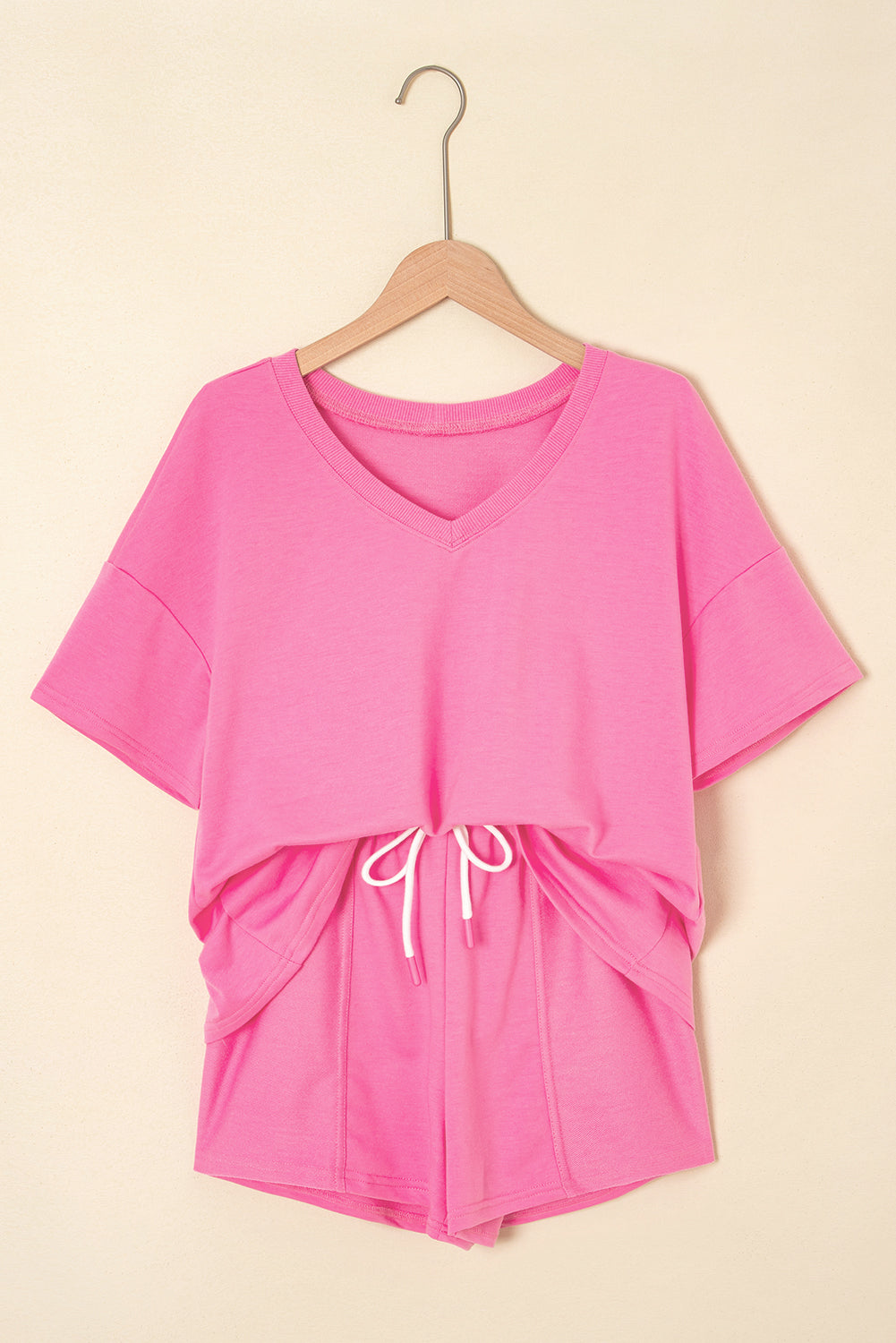 Threaded Pear Avery Top and Patchwork Drawstring Shorts Set