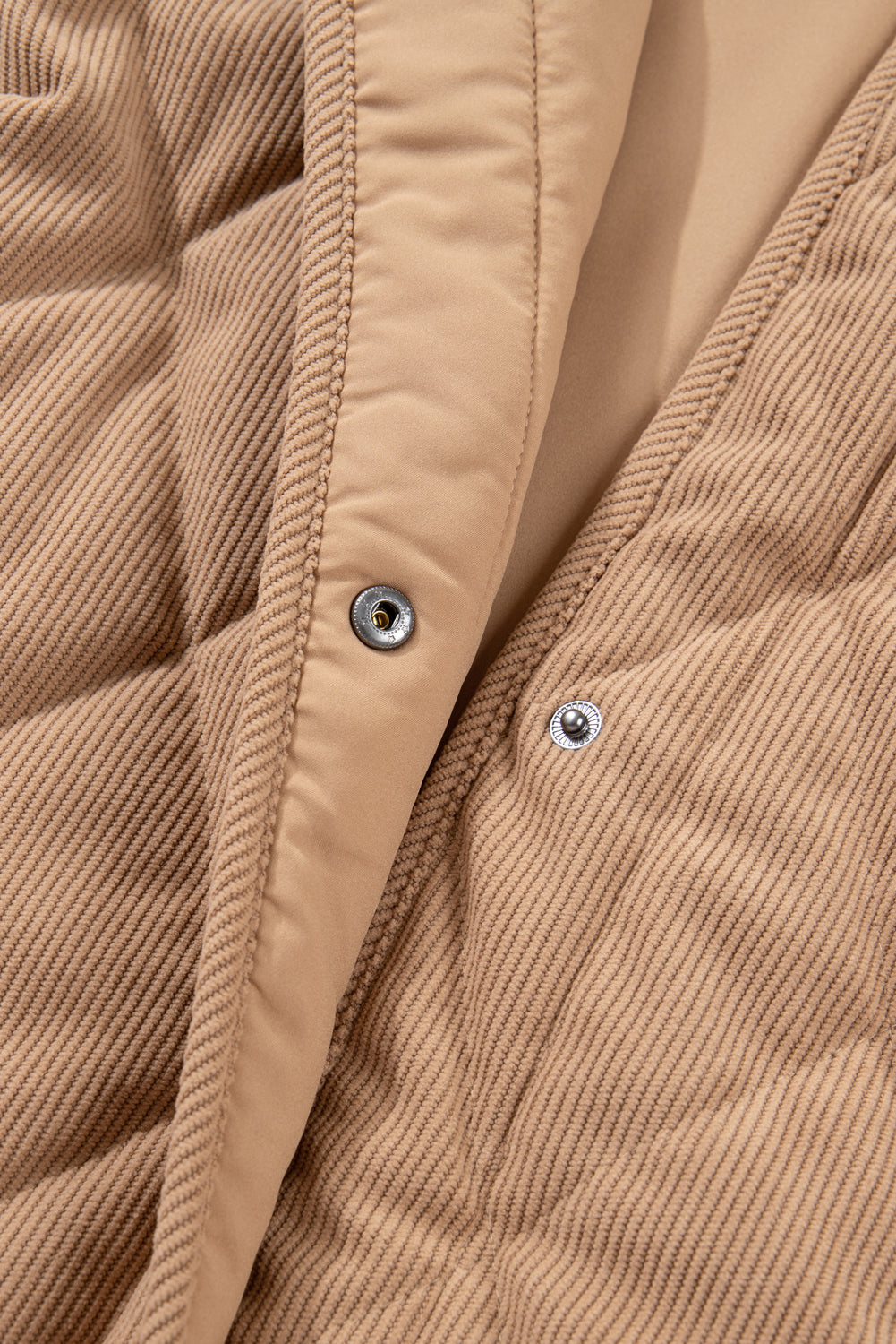 Threaded Pear Elizabeth Cord Snap Vest Plus Jacket