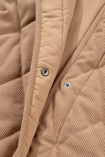 Threaded Pear Elizabeth Cord Snap Vest Plus Jacket