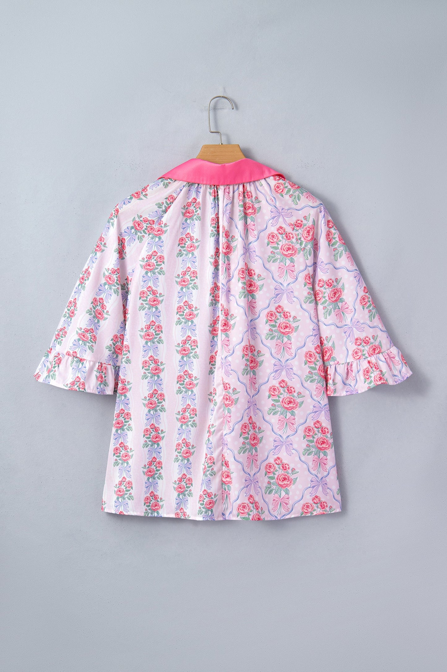 Threaded Pear Araceli Ruffled Half Sleeve Shirt