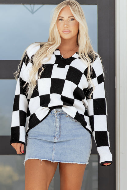 Threaded Pear Amelia Drop Shoulder Knit Sweater