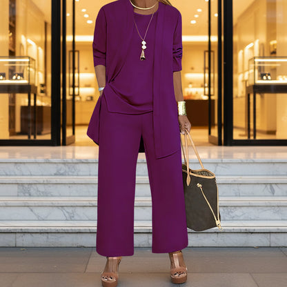 Women's 3-Piece Longline Duster Cardigan