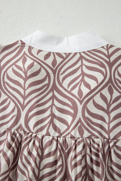 Threaded Pear Phoebe Collar Puff Sleeve Top
