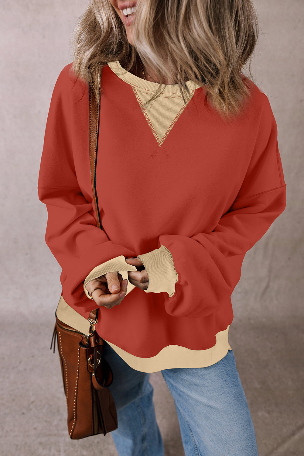 Threaded Pear Abigail Drop Shoulder Oversized Sweatshirt