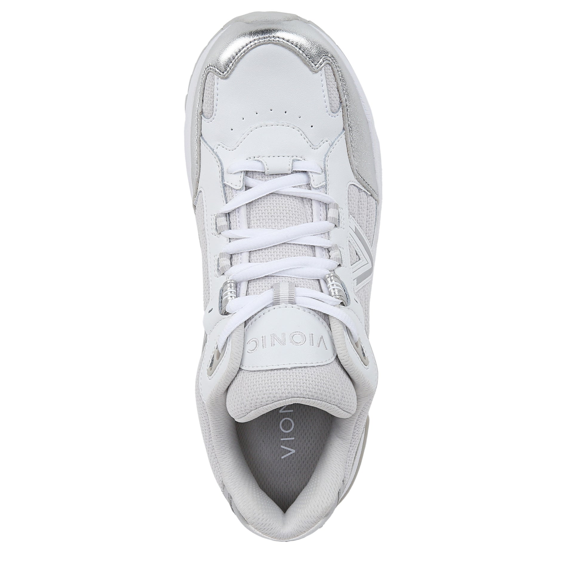 White & Silver Leather-