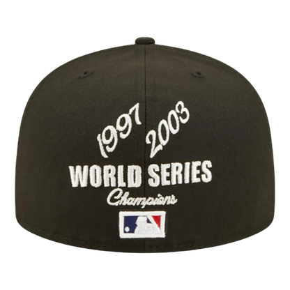New Era Crown Champs WS 59Fifty Florida Marlins Men Fitted Hat Black