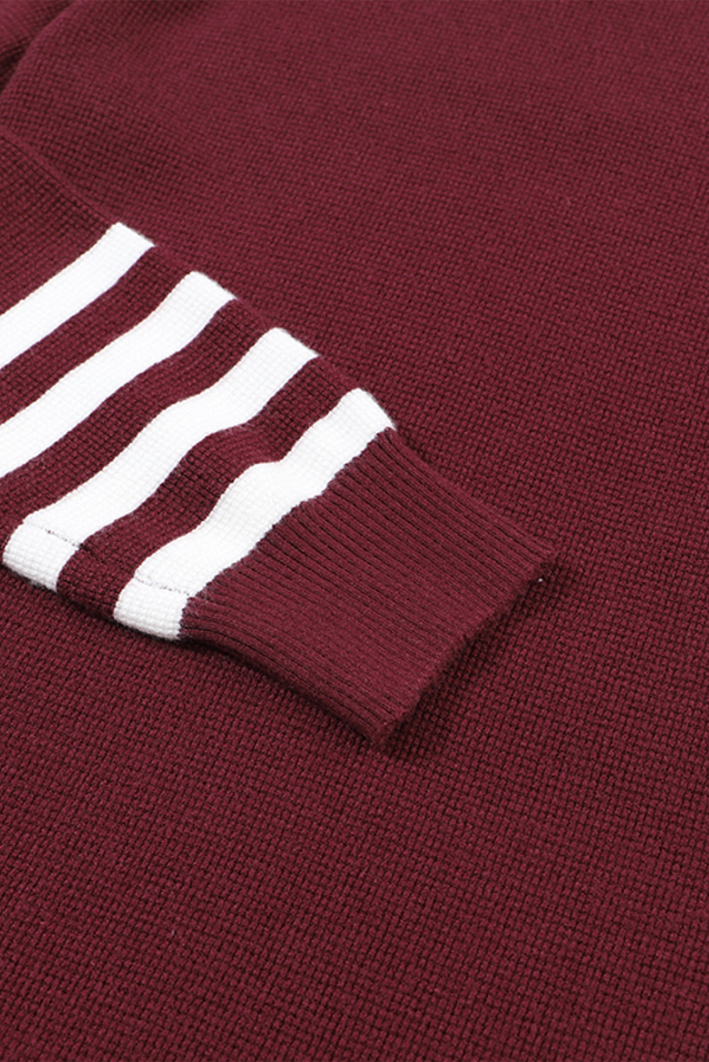 Threaded Pear Aria Sleeve Plain Knit Sweater