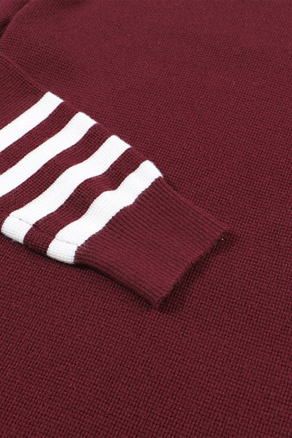 Threaded Pear Aria Sleeve Plain Knit Sweater