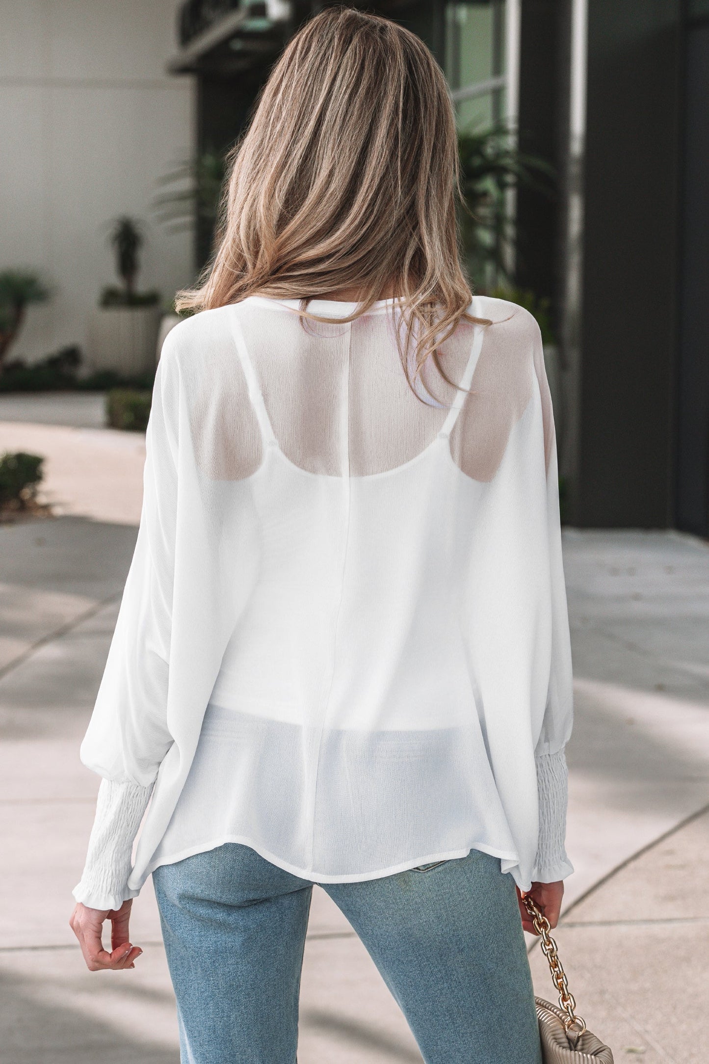 Threaded Pear Gwen Sleeve Dolman Blouse Long Sleeve Top