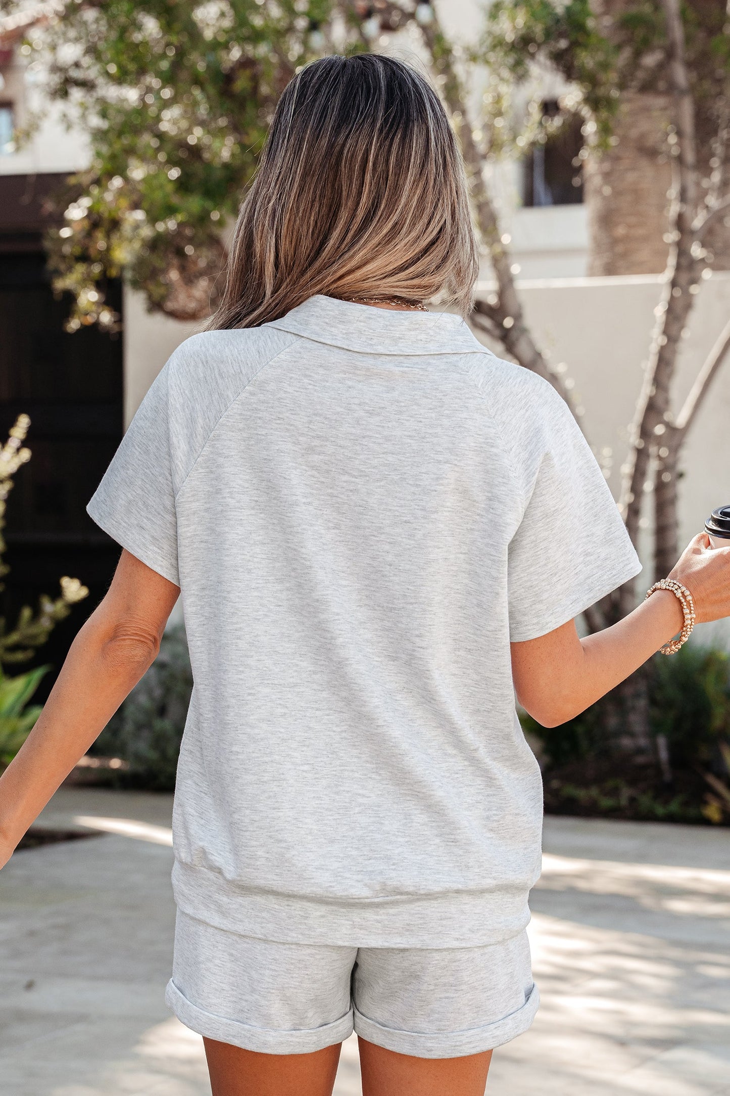 Threaded Pear Imani Light Collared Set