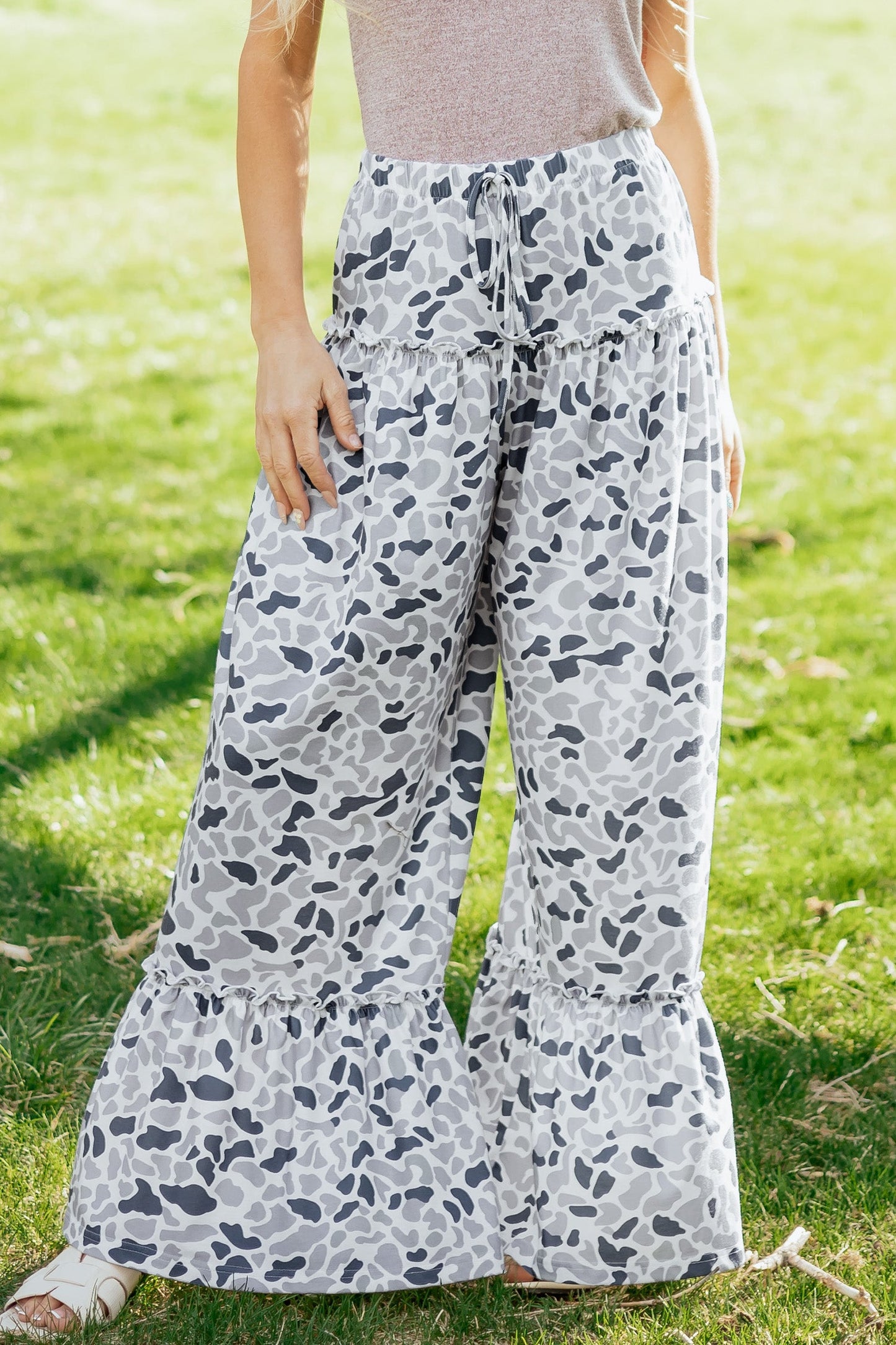Threaded Pear Hope Wide Leg Casual Pants
