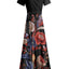 Black & Multicolor Floral Print