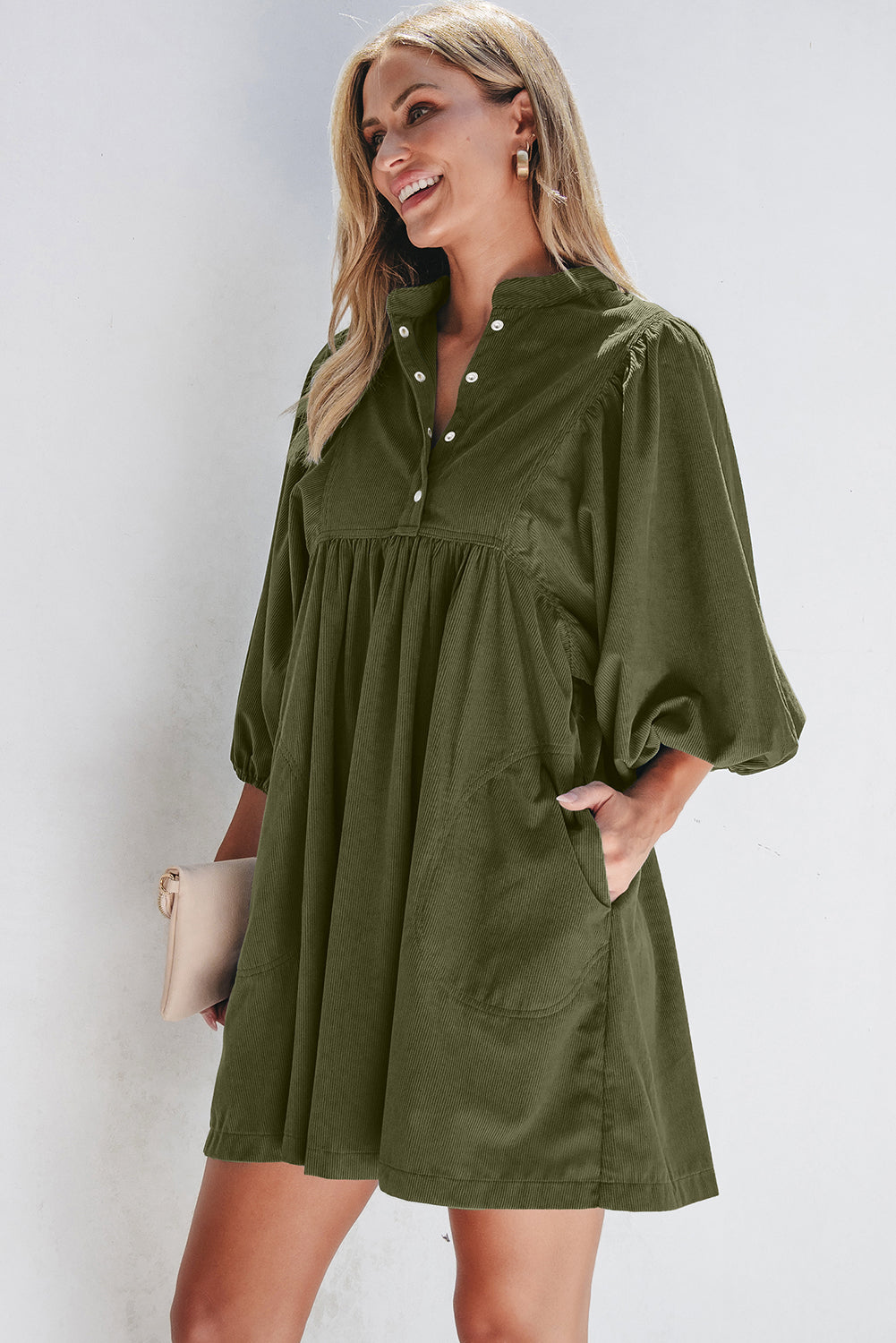 Threaded Pear Celeste Waist Bracelet Sleeve Dress