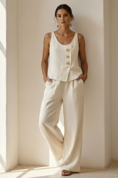 Women's Sleeveless Tank Top & Pants Two-Piece Set