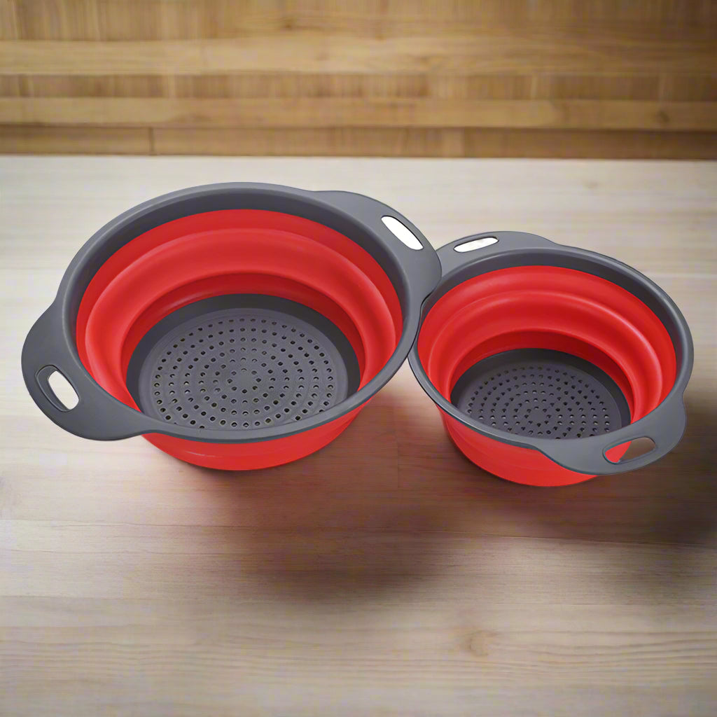 🥦 Foldable Silicone Colander – Space-Saving Strainer