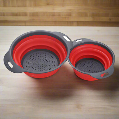 🥦 Foldable Silicone Colander – Space-Saving Strainer