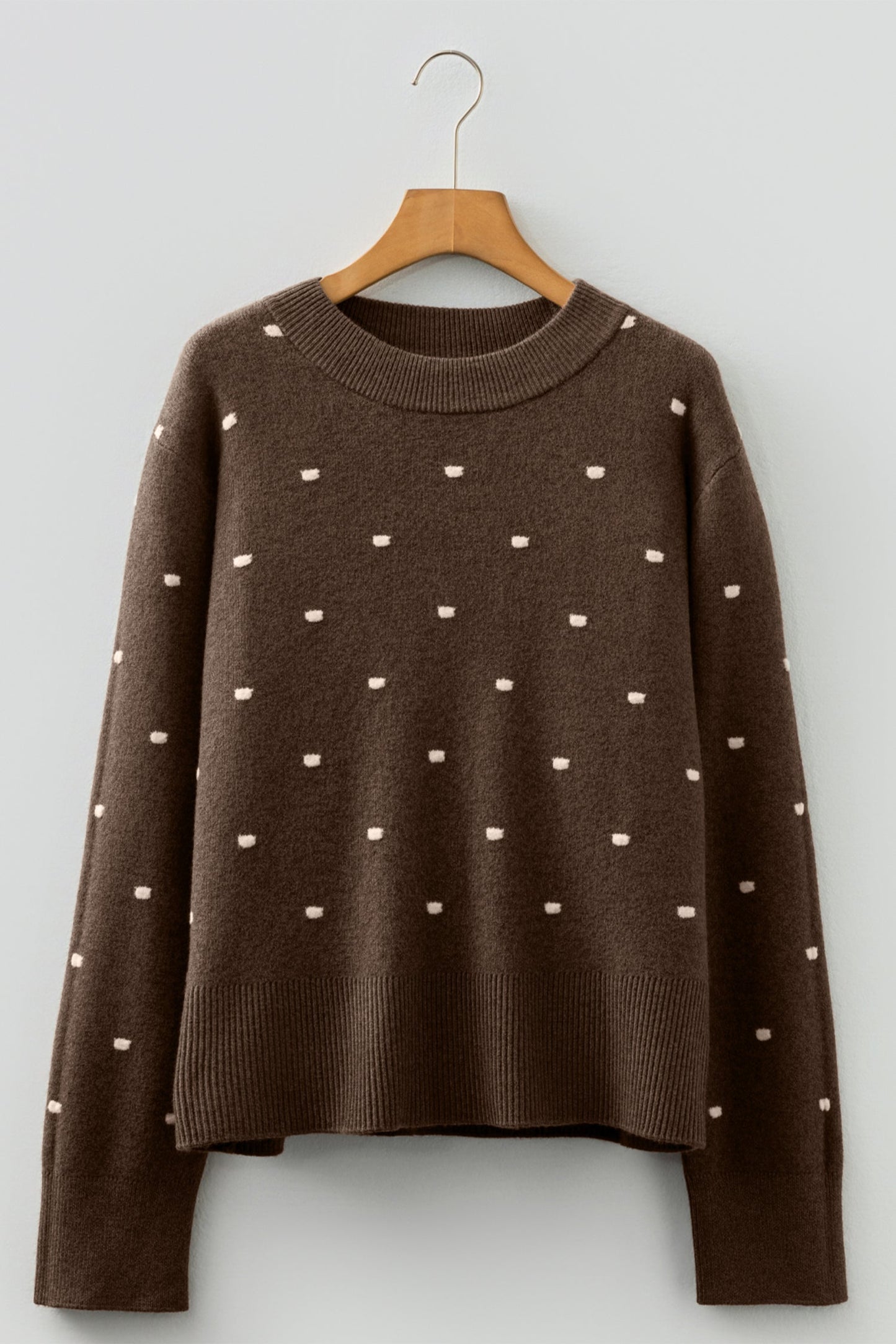 Threaded Pear Renata Ribbed Edge Knit Sweater