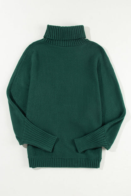 Threaded Pear Belen Letter Embroidered High Sweater