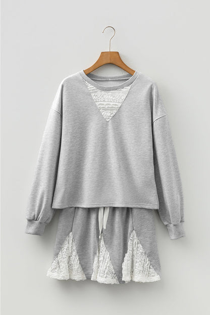 Threaded Pear Amelia Patchwork Drop Shoulder Pullover