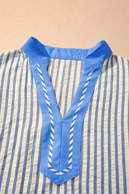Threaded Pear Joanna Detail Short Sleeve Blouse