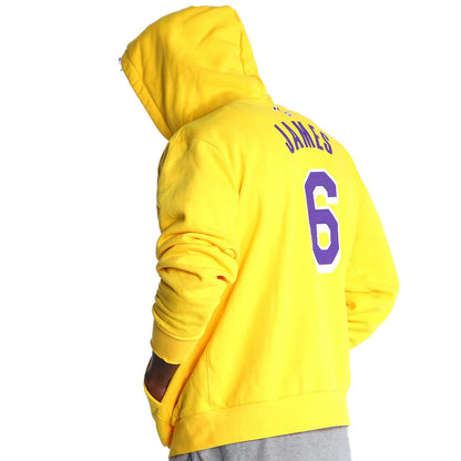 Nike Men's NBA La Lakers Lebron James #6 Fleece Pullover Hoodie