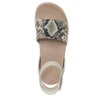 Cream Snake Leather-
