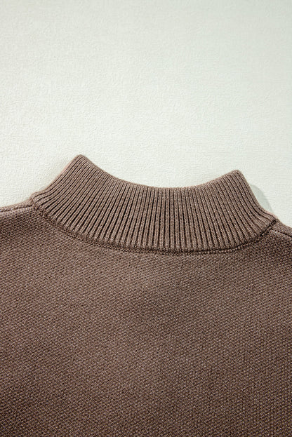 Threaded Pear Eleanor Half Zipper Stand Sweater