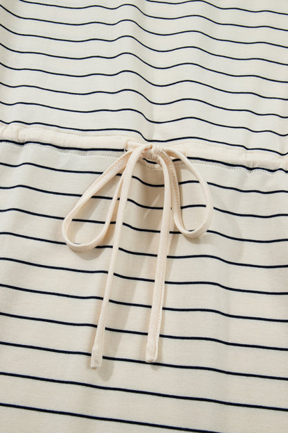 Threaded Pear Mabel Stripe Drawstring Tunic Tank